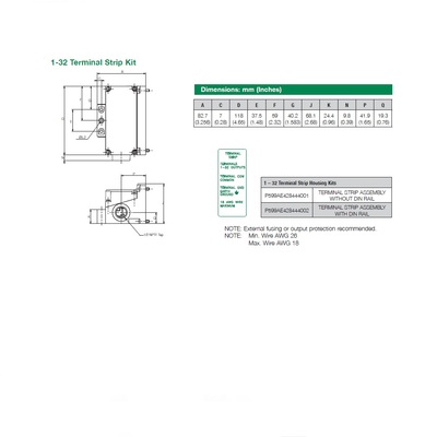 P599AE428444001 NUMATICS/AVENTICS MANIFOLD PART<BR>501,502,503 SERIES 1-32 TERMINAL STRIP KIT